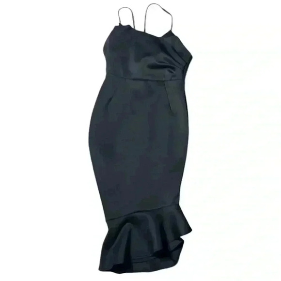 ASOS Black Asymmetric Mermaid Dress UK 10 EUR 38 US 6 - Picture 4 of 10